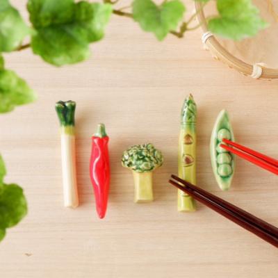 ふるさと納税 瑞浪市 イホシロ窯　手作り　野菜(人気)箸置き5種類　gf425