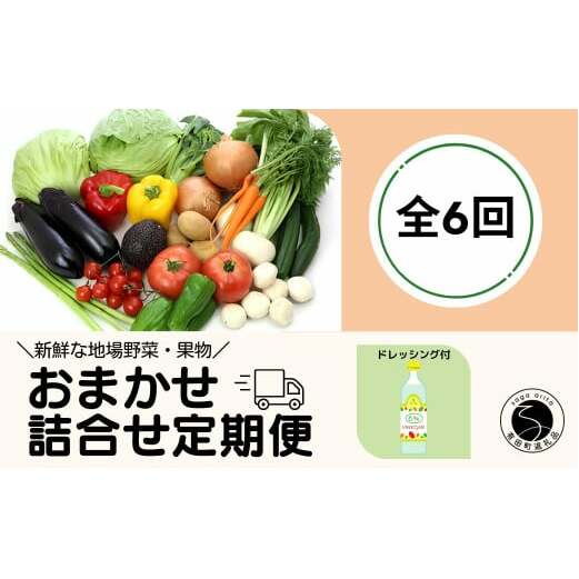 【6回定期便】新鮮な地場 野菜・果物 おまかせ詰合せ（ドレッシング付）6回 定期便 JA伊万里 F60-2