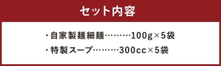 【長崎で行列ができるラーメン店】とんこつラーメン 5食分 セット