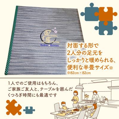 ふるさと納税 与謝野町 暖房薄畳 心温 1枚【市松02 乳白色×白茶色】 年中使える和のホットカーペット |  | 03
