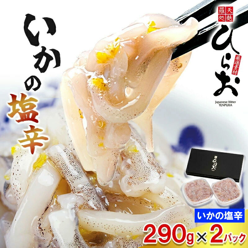 【ふるさと納税】[ 天麩羅 処 ひらお ] 福岡 名物！ いか の塩辛 580g(290g×2) HO003-1 【福岡県 須恵町】
