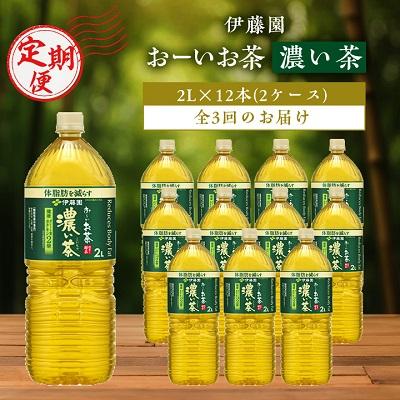 ふるさと納税 香取市 【毎月定期便】伊藤園のお〜いお茶 濃い茶2L×12本 全3回