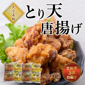 T10011　大分名物！とり天・唐揚げ 各4パック（3回お届け定期便）