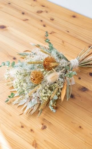 【スワッグ】ドライフラワーブーケ イエロー