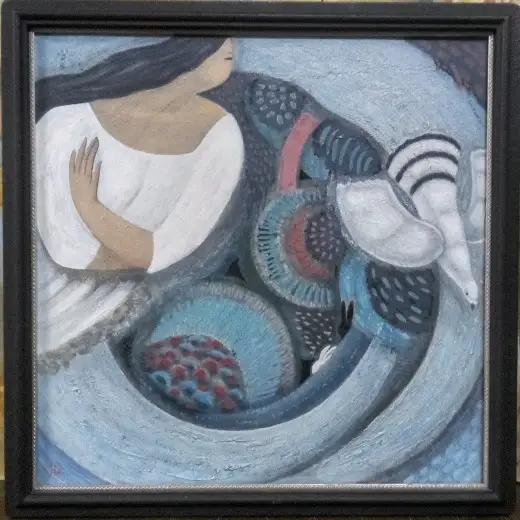 【 限定１点 】 「 飛翔 」  絵画 アート インテリア 鳥 一点物