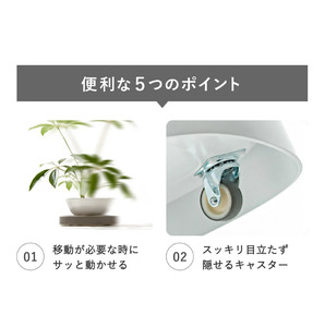 tidy ティディ Plantable L（キャスター付植木鉢トレイ）【ホワイト】015EB13N.／Lサイズ 台 観葉植物 トレイ プランター 受け皿 受皿 鉢皿 らくらく移動 可動式 軽量 ガーデ