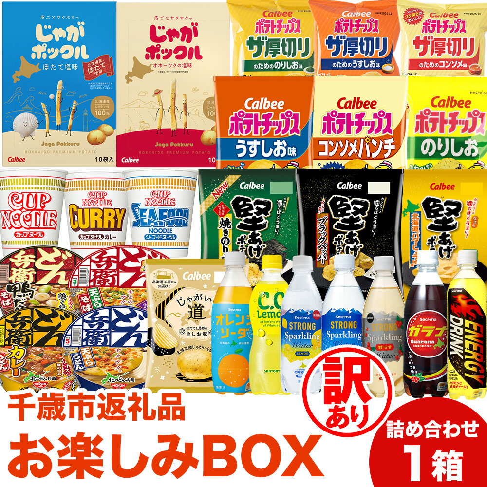 【ふるさと納税】【訳あり】千歳市ふるさと納税☆返礼品福袋☆何が届くかはお楽しみ！北海道ふるさと納税 カップ麺 珍味 スナック お菓子 ジュース ソフトドリンク