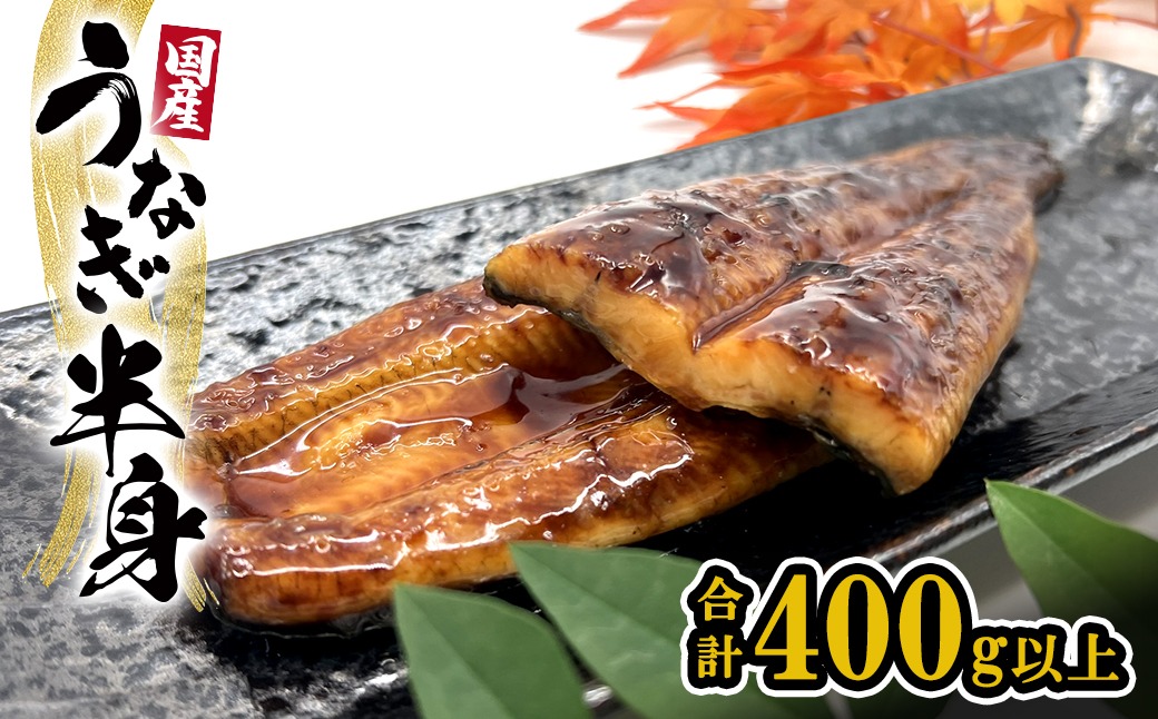 【国産うなぎ】 半身カット 6パック(3尾分/合計400g以上) タレ 山椒付 人気 鰻楽 新登場 手軽 便利 K2669