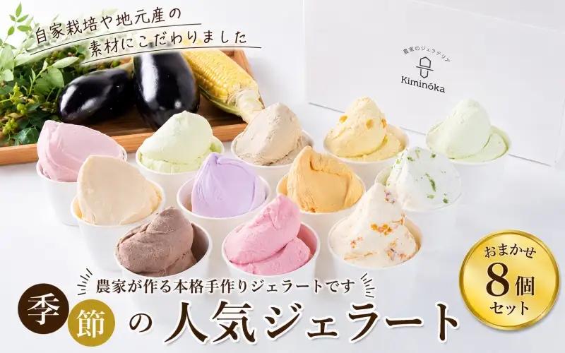 ジェラート セット 8個 11月発送 16000円 / キミノ―カ アイス クリーム スイーツ 野菜 果物【kmk105-nov-8】