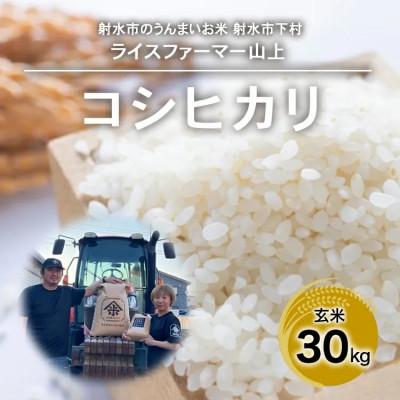 ふるさと納税 射水市 【農家直送】【射水の美味しいお米】R7年産コシヒカリ30kg【玄米】