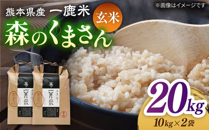 〈令和7年度産米〉 【先行予約】【天日塩を使用】一鹿米 森のくまさん 玄米 20kg【株式会社 夢アグリ】おこめ 米 お米 ごはん げんまい 令和7年産 [ZCL002]
