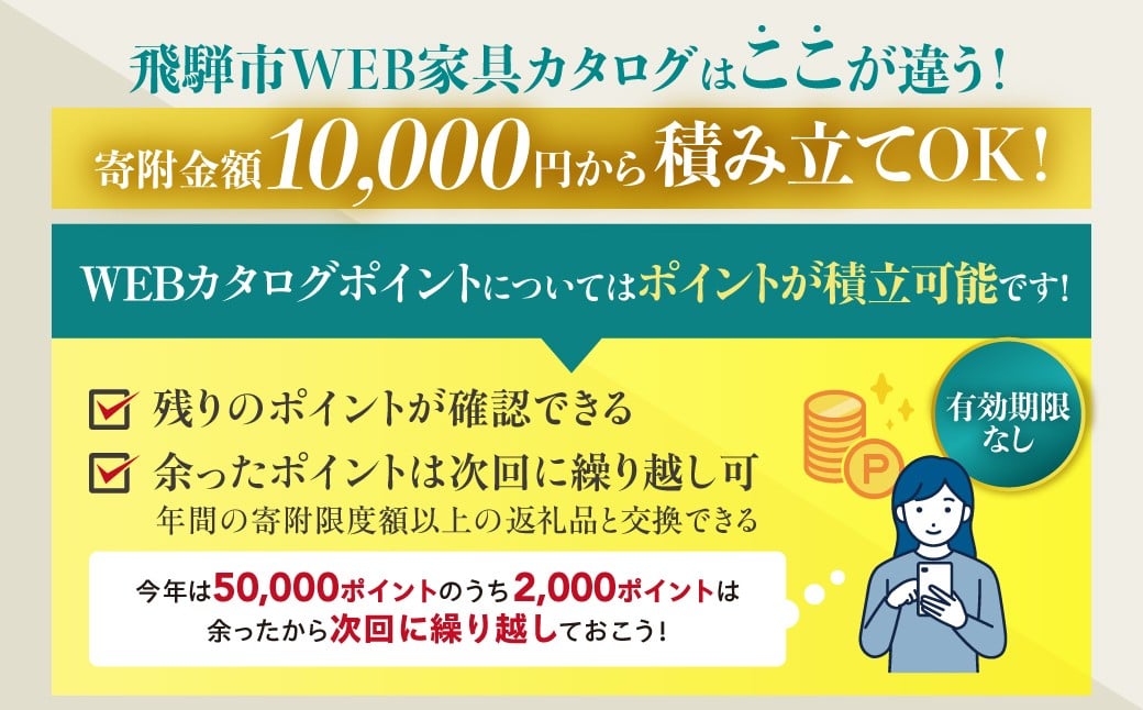 年末の寄附も安心！有効期限なし！ポイント残高も確認できるWEBカタログ♪