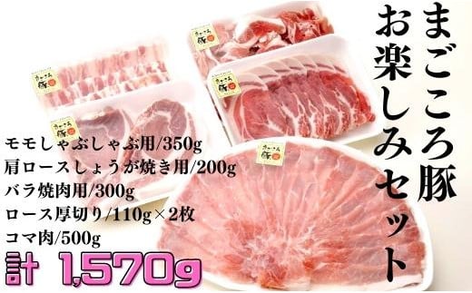 
まごころ豚 約1.5kgセット(しゃぶしゃぶ・ロース・こま切れ等) 焼き肉 バラ 肩ロース
