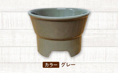 美濃焼　陶器製ペット用フードボウル【丸高台フードボウル(S/グレー)pet96】【1427401】