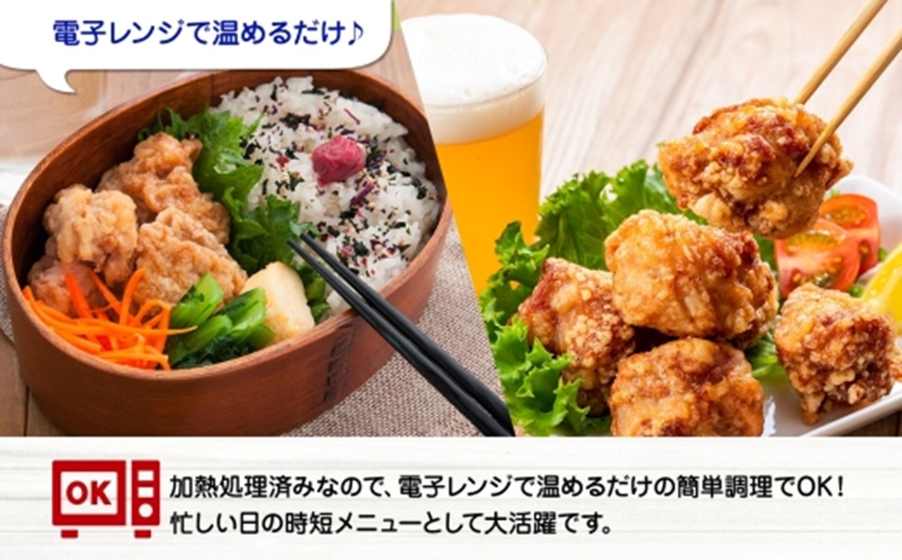 どでかいザンギ 塩 醤油 食べ比べ 計2kg 唐揚げ 大粒 山盛り からあげ 鶏肉 とり 鶏 鶏ムネ肉 国産 レンジで簡単 レンチン おかず 時短 ふるさと納税 惣菜 おつまみ ナカノフーズ 送料無料