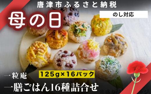 「母の日」(一粒庵) 一膳ごはん16種詰合せ 125g×16(合計2kg) 簡単調理 玄米 おこわ