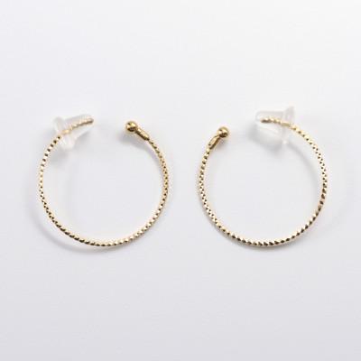 ふるさと納税 山梨県 【山梨県】【ジュエリー】K18 hoop/フープ ピアス　1ペア |  | 01
