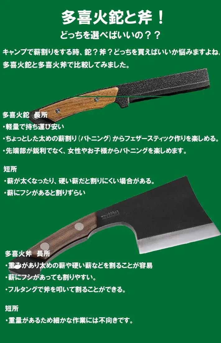 [BABACHO] 薪割りに 多喜火斧 （手斧） 革ケース付き キャンプ 燕三条製【044P005】