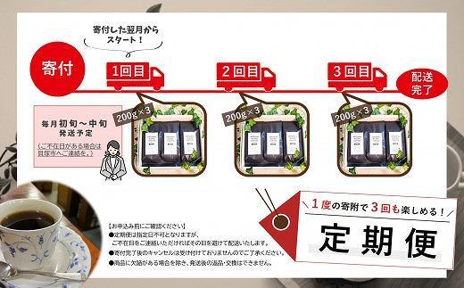 【定期便3回】ブレンドコーヒー 豆 200g×3 こだわりオリジナルブレンド珈琲 コーヒー 珈琲豆 ブレンド コーヒー豆 珈琲 ブレンドコーヒー コーヒー 珈琲 コーヒー 珈琲 ブレンド 挽き立て 豆