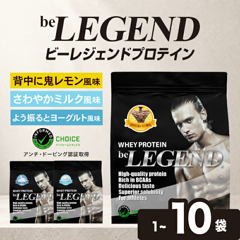 【ふるさと納税】 ビーレジェンド WPC プロテイン 900g 1袋 ～ 10袋 選べる フレーバー フルーツ レモン ヨーグルト ミルク beLEGEND 健康 美容 飲料 ドリンク 加工食品 ホエイプロテイン タンパク質 スポーツ 運動 筋トレ トレーニング 置き換え RealStyle 下関 山口
