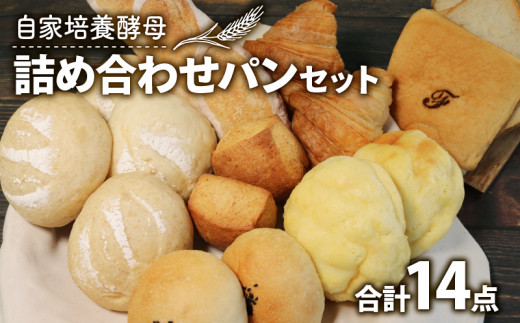 【自家培養酵母で焼く】 パンの詰め合わせ 14点セット  ( パン 惣菜パン 冷凍パン 天然酵母 冷凍 詰め合わせ 小麦 朝食 朝ごはん お取り寄せ 食べ比べ 京都 国産 )