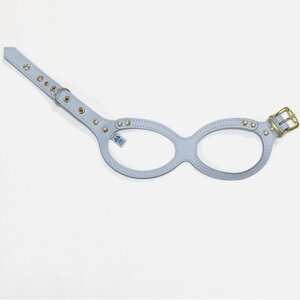メガネハーネス【3S+サイズ】サムシングブルー ゴールド金具(本革製) kazama premium【1641398】