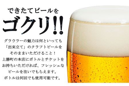 オリジナルグラウラーボトル＋ビールチケット ボトル1本＋ビールチケット1回分 《90日以内に出荷予定(土日祝除く)》株式会社スペック 徳島県 上勝町 送料無料