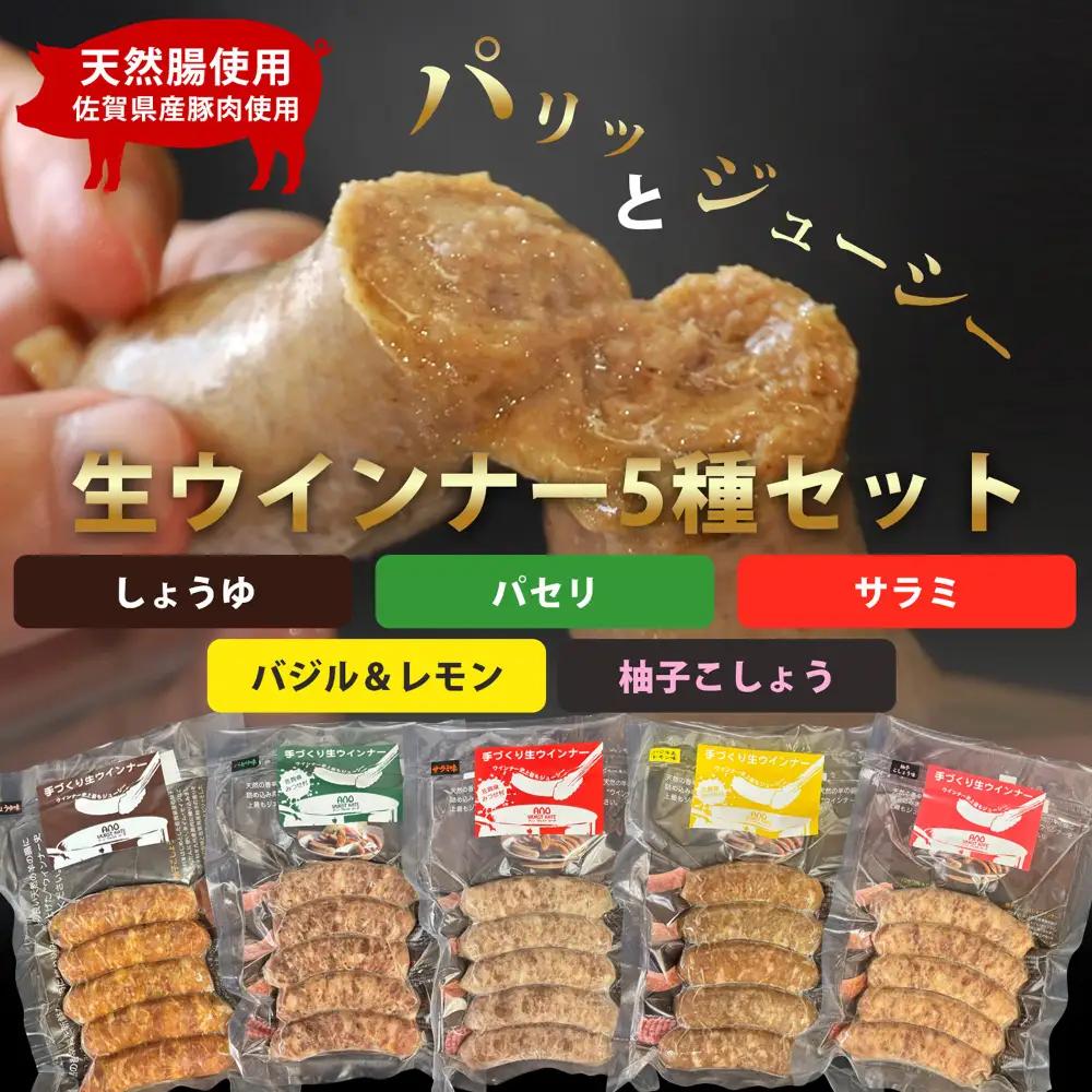 生トン 人気5種セット 計25本（各40g×5本）/ 豚 生ウインナー[41AABM055]