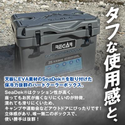 ふるさと納税 いなべ市 オリジナルマット(SeaDek)付ハードクーラーボックス　(サイズ:25L)　カラー:ダークグレイ |  | 01