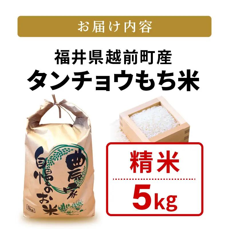 【先行予約】令和8年産 新米  幻のもち米 タンチョウ もち米 5kg（精米）【10月中旬以降発送】 [e35-a063]