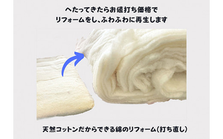 【ふるなびWEEK対象】お使いの寝具に乗せるだけで寝心地ＵＰ　天然綿マットレストッパ―(ピンク)FN-Limited【CW110U-FN】