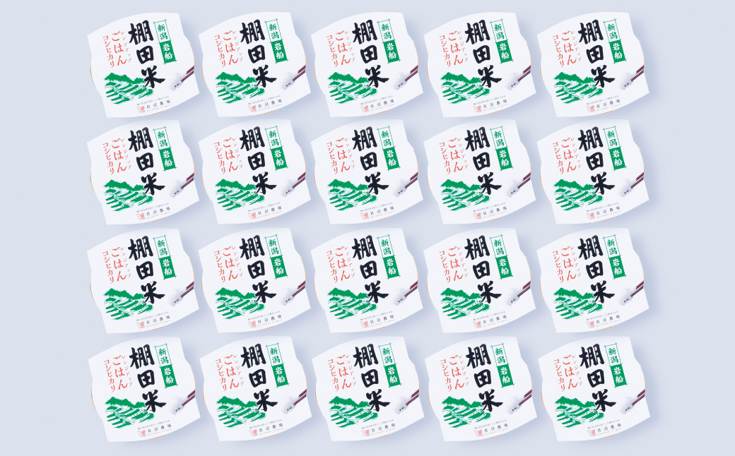【令和7年産米】新潟県村上市岩船産 棚田米コシヒカリのパックごはん(150ｇ×20個) AB4039