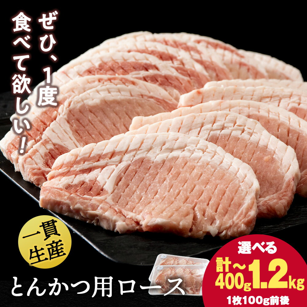 【ふるさと納税】 北海道産 白老豚 ロース とんかつ用 選べる4枚～12枚 1枚100gロース ロース肉 豚ロース 豚肉 白老豚 白老 北海道 北海道ふるさと納税 白老 ふるさと納税 北海道