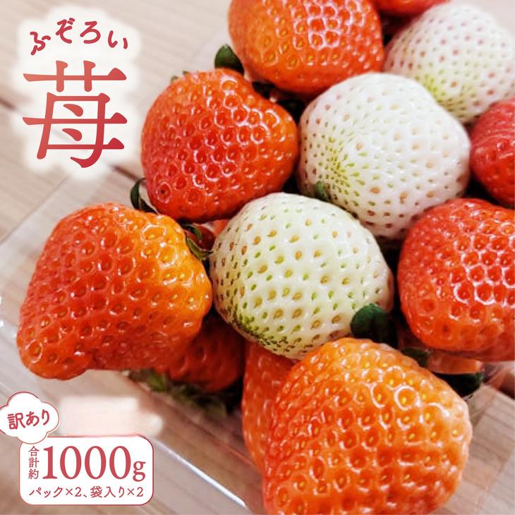 ＜ 先行予約 ＞【訳あり】家庭用 いちごMIX 約1kg 苺 イチゴ 品種お任せ