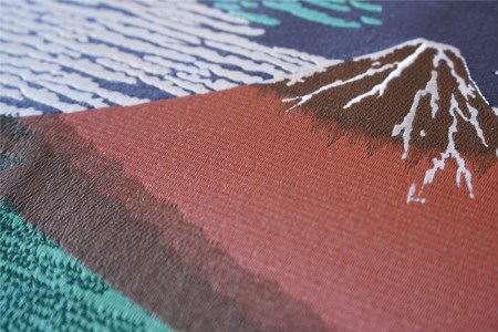 富士の刺繍絵 2 葛飾北斎  凱風快晴   赤富士  絵画  刺繍  