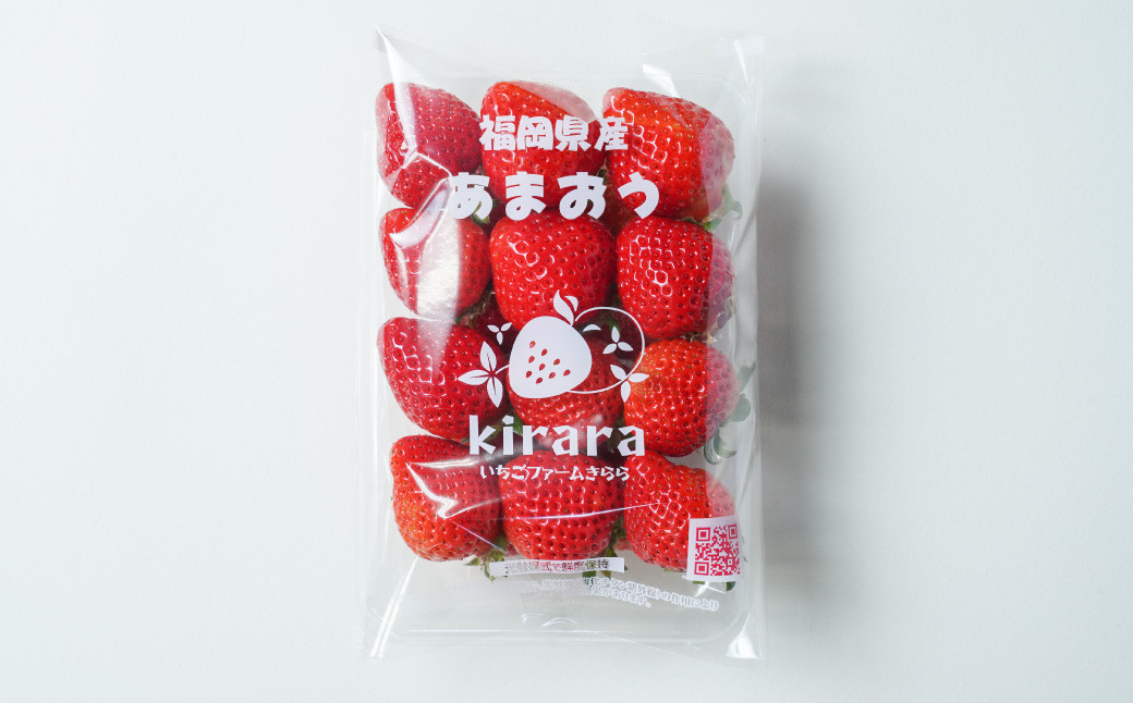 あまおう 約570g 約285g×2パック いちごファームきらら【ふくおかエコ農産物認証】