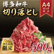 【さとふる限定】【A4～A5】博多和牛切り落とし　500g(大刀洗町)