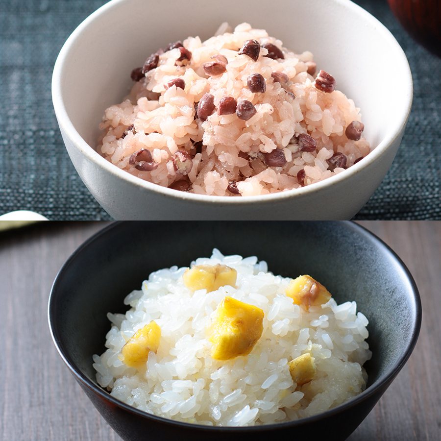 ＜御菓子処　黄金堂＞赤飯・栗おこわ（高山市産「たかやま餅」使用）各3食（計6食）