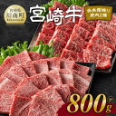 【ふるさと納税】※レビューキャンペーン※ 宮崎牛赤身霜降り焼肉2種 800g - 肉 牛肉 黒毛和牛 宮崎県産牛 九州産牛 国産牛 宮崎県産 九州産 国産 赤身 霜降り 焼肉 ウデ モモ 肩ロース 送料無料 E11124