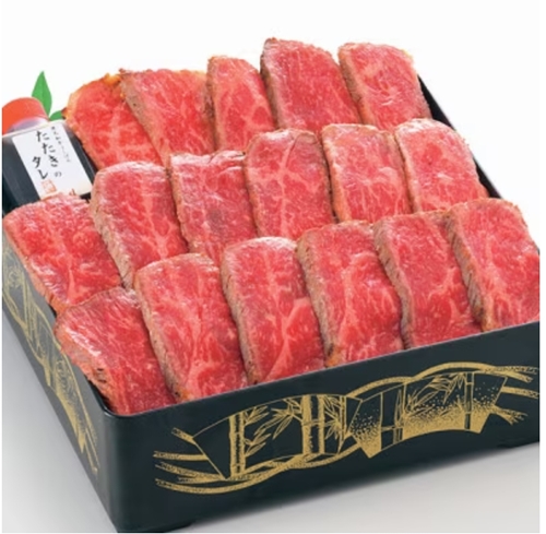(冷凍) プレミアムロースト ・ プレミアム雅 お重 2段 ／ うし源 本店 ふるさと納税 ステーキ タタキ 風 A5 イチボ トモサンカク 焼肉 父の日 奈良県 宇陀市 お中元 贈答用 贈り物 暑中