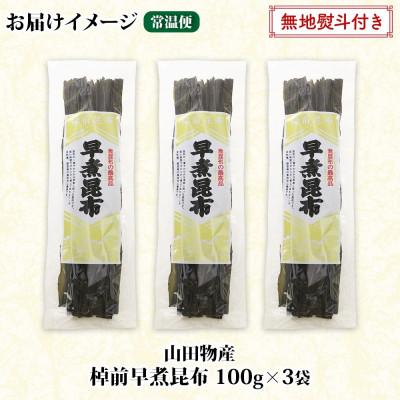 ふるさと納税 釧路町 【のし付き】北海道釧路町産昆布3袋セット  山田物産の天然棹前早煮昆布 100g×3袋 |  | 02