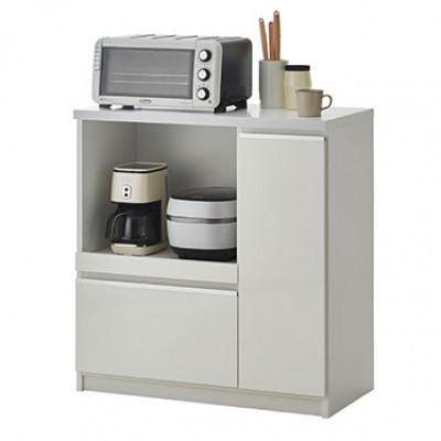 ふるさと納税 大川市 キッチンカウンター・レンジ台 ナポリ 幅89cm(フルカスタム仕様)【カラー:鏡面ホワイト】 |  | 01