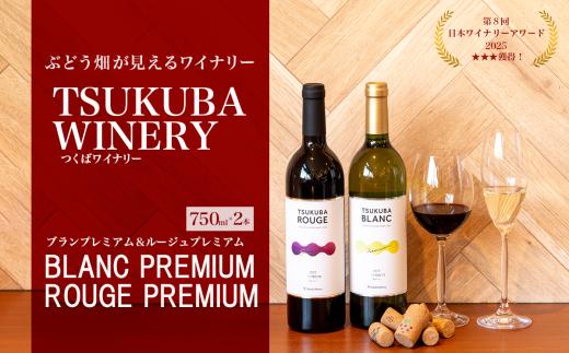 ワイン TSUKUBA BLANC & ROUGE プレミアムセット 各種750ml 日本ワイン つくばワイナリー │ 国産ワイン お酒 葡萄 ぶどう ブドウ ワイナリー 茨城県 つくば市