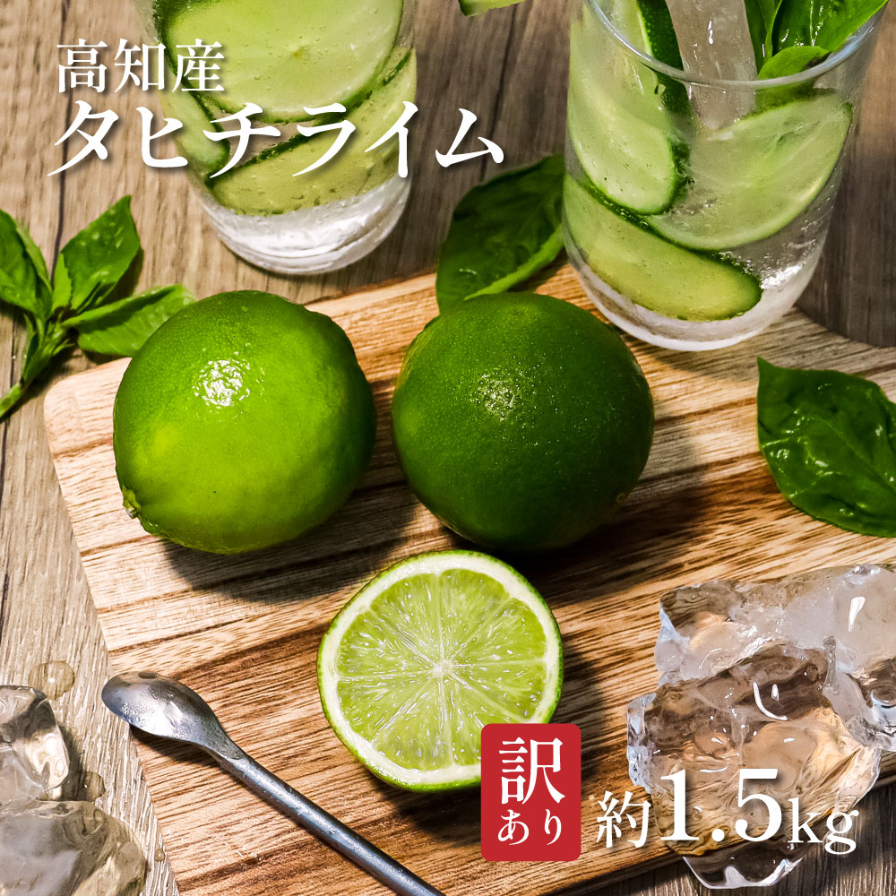【ふるさと納税】訳ありタヒチライム 約1.5kg ライム 国産 種なし 柑橘類 かんきつ類 防腐剤不使用 ノーワックス 新鮮 冷蔵 家庭用 果物 くだもの フルーツ 秋 旬 芸西村 高知県産 故郷納税 返礼品 12000円 ジュース カクテル ジンライム 料理 アレンジ 爽やか