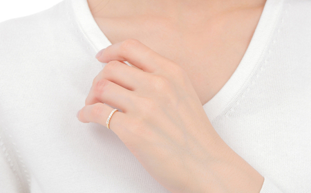 ピンキー　エタニティリング　0.18CT　Ｒ3996DI-Y　イエローゴールド【サイズ：1号～9号（0.5号刻み対応可）】