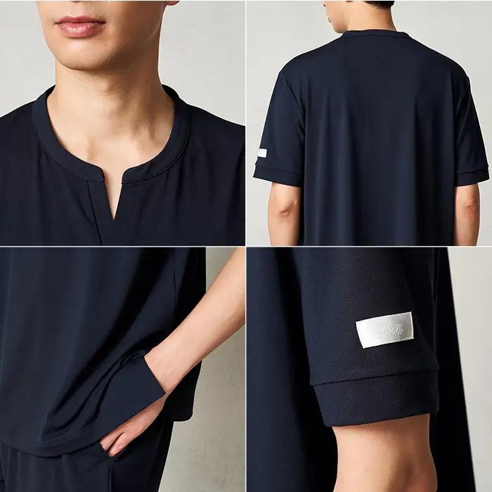 【ネイビー L】ReFa バイタルテック ストレッチスムース ショートスリーブプルオーバー/MEN
