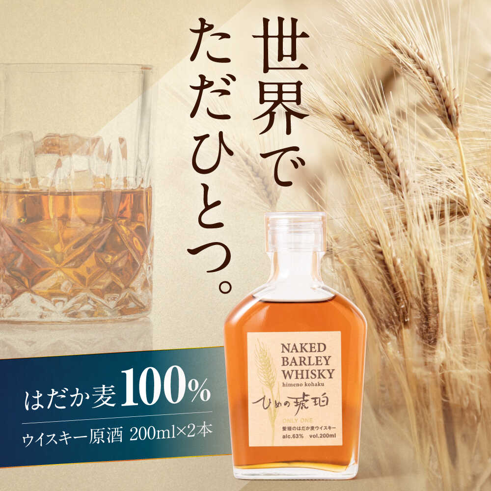 【ふるさと納税】 ウイスキー ひめの琥珀 はだか麦ウイスキー 2本 セット 洋酒 裸麦 地ウイスキー 愛媛県大洲市/有限会社 小谷酒店 はだか麦 ウィスキー 原酒 愛媛 大洲 酒 アルコール ハイボール 国産 ジャパニーズウイスキー[AGCZ002] おすすめ 人気 お取り寄せ 送料無料