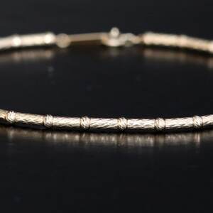 K18パイプボールブレスレット【長さ18cm】【配送不可地域：沖縄県】【1701413】