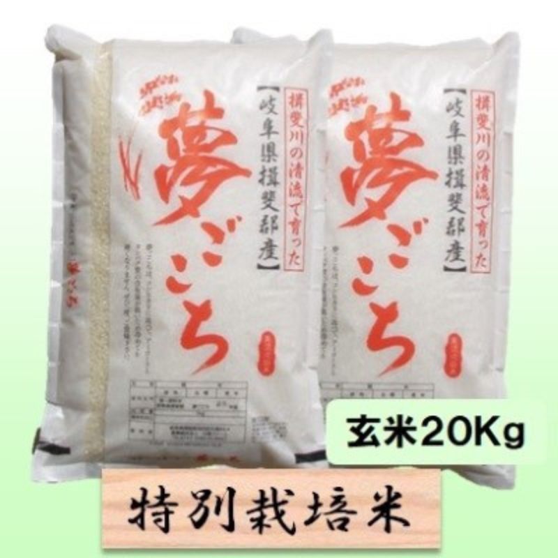 【ふるさと納税】【令和7年産】特別栽培米 20kg【玄米】（夢ごこち）　お届け：2025年10月上旬～2026年8月下旬まで