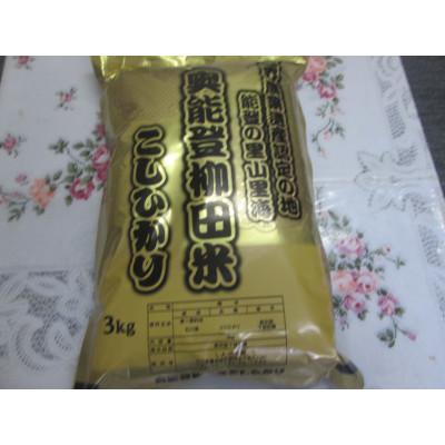 ふるさと納税 能登町 令和7年産　奥能登柳田米こしひかり3Kg×1　精米